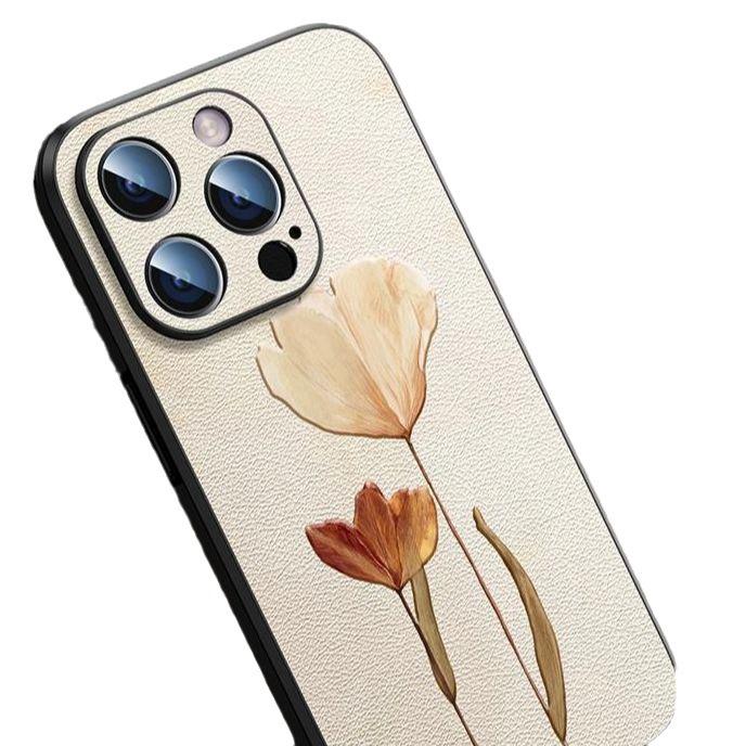 New Lens All-inclusive, Suitable for Apple 15 Mobile Phone Case 14pro Max Creative Women's 12 Leather 13 Soft Case Tide