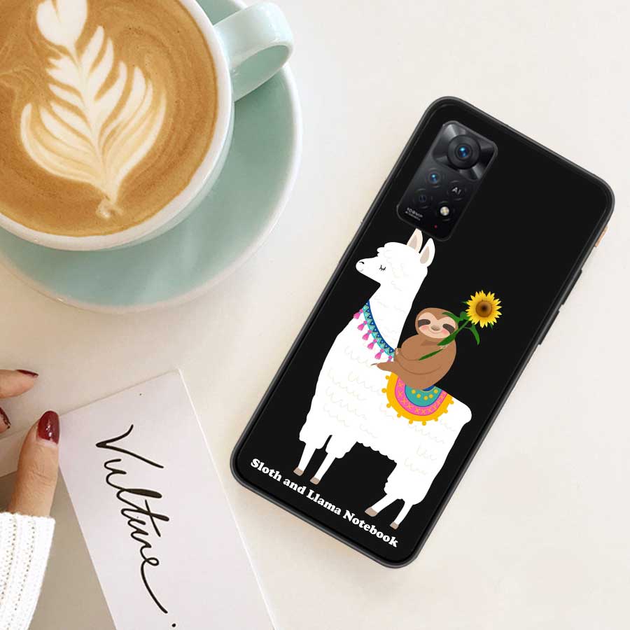 Cute Cartoon Llama Phone Case For Redmi Note 13 Pro 5G Plus 12 12C 10 10A 10C 9 9A 9C 9T 8 8A K60 K70 Pro Xiaomi Cover 7 7A 6 6A
