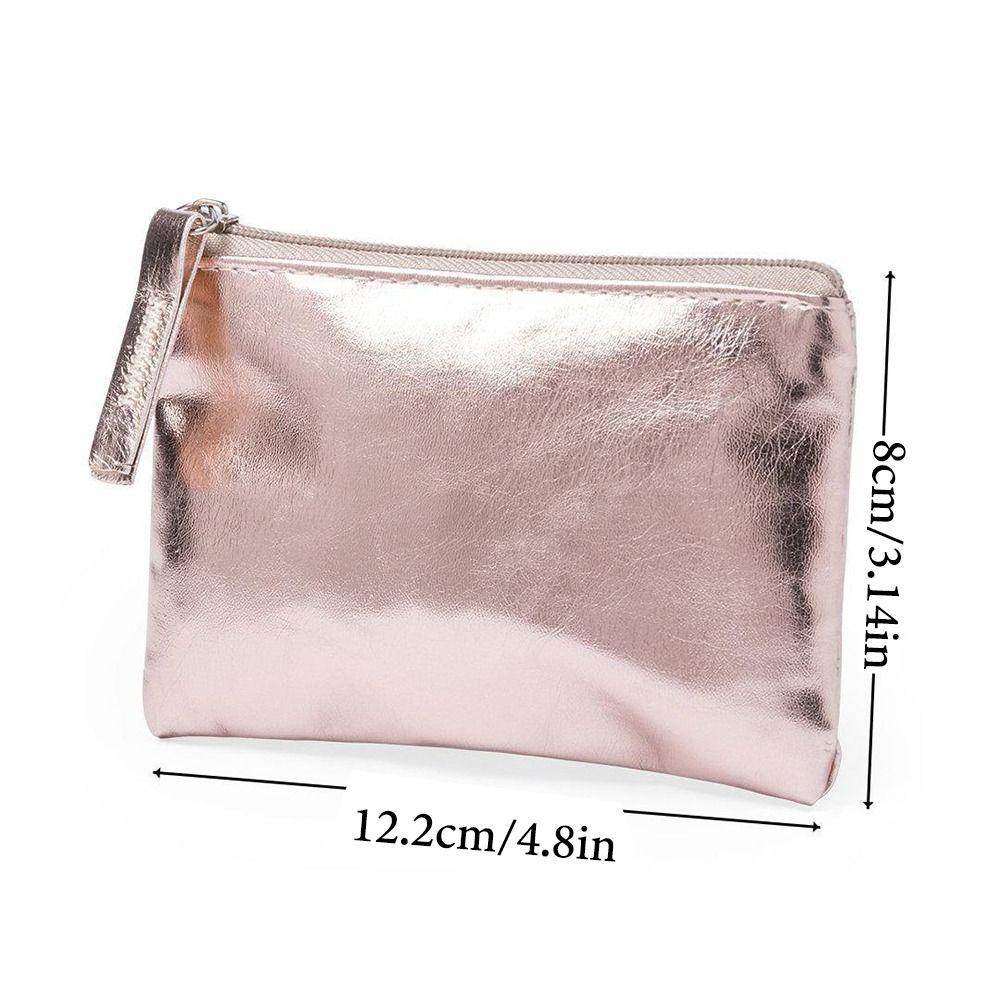 Portable Soft PU Leather Coin Purses Zipper Waterproof Short Wallet Storage Slim Purse