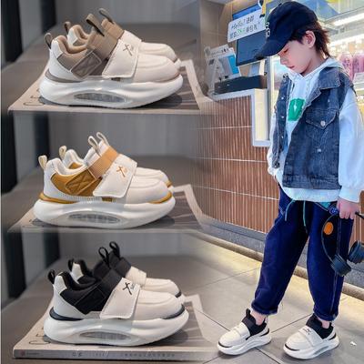 Mädchenschuhe Sneaker Frühling und Herbst neue Kinder Lederoberfläche rutschfest Mittel- und ältere Kinder weiche Sohle leichte Papa-Schuhe