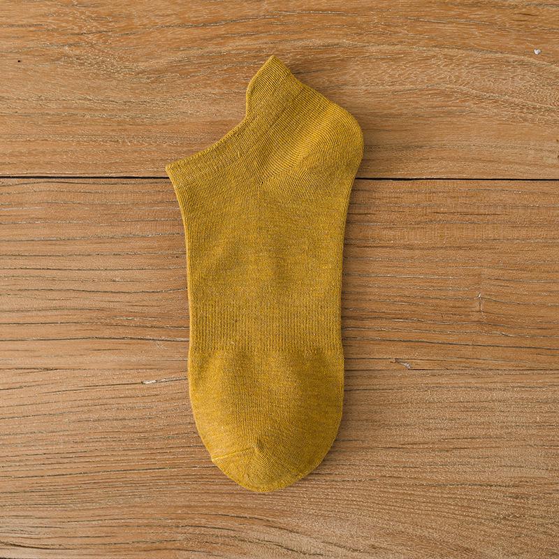 Men's Summer Breathable Low-Cut Anti-Odor Socks - Moisture-Wicking, Sweat-Absorbent, Solid Color