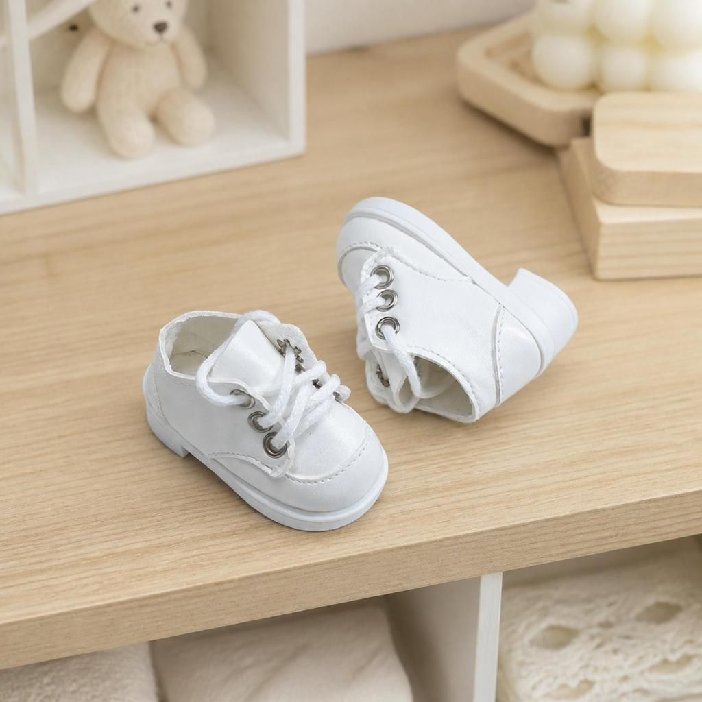 Lace-up Doll Loafer Fashionable PU Shoe with Laces Realistic
