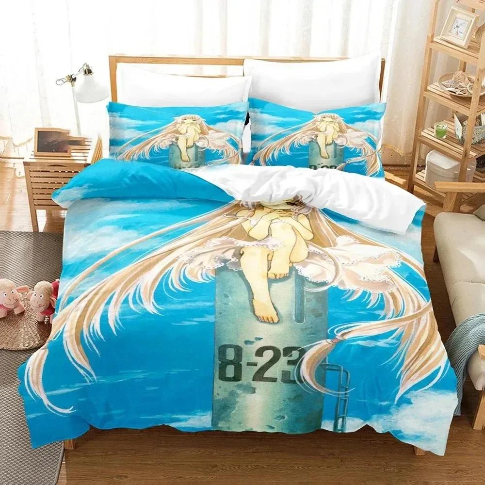 Comforter 3D Printed Anime Chobits Chi Bedding Set Boys Girls Twin Queen Size Bed Kids Adult Home Textiles