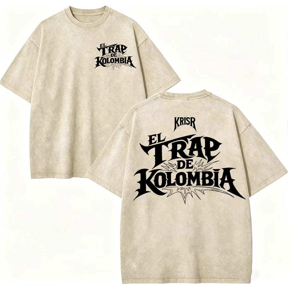 Vintage Washed Rapper Kris R Tshirts Men Women Clothing High Street Fashion Trend T Shirt High Quality Cotton Oversized Tshirt