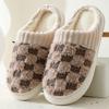 Winter non-slip thick-bottomed home cotton slippers couple home indoor warm soft-bottomed wear-resistant plush slippers