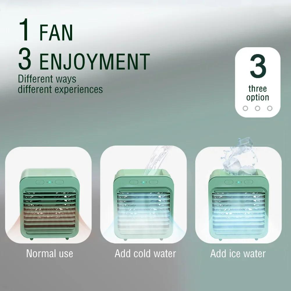 Air Conditioner Portable Fan Desktop USB Chargeable Mini 3 Gear Mute Air Cooler Desktop Electric Fan for Home Office 2025 New
