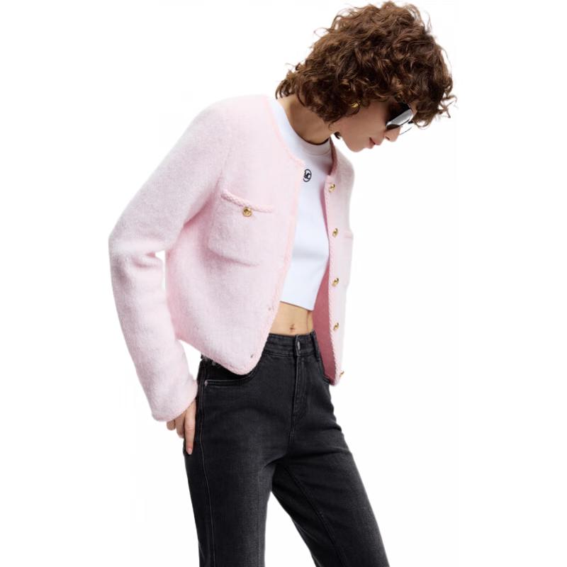 

MO&Co. Women s Mohair Wool Blend Short Knit Cardigan S 160