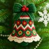 Yousheng DIY Knitted Santa Claus Bell Ornament Handmade Christmas Tree Decoration Holiday Crochet Accessories for Craft Lovers