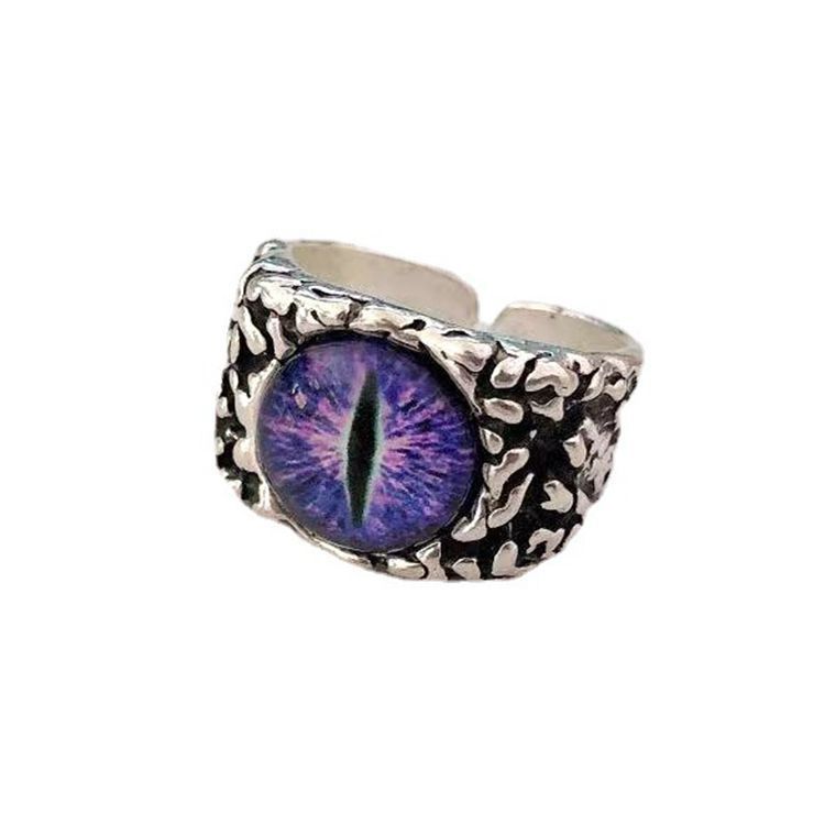 

1 шт. Европейское и американское украшение для глаз, ретро, личность, властное, открывающееся, регулируемое кольцо, мужское, хипстерское, панк, кольцо с глазом демона