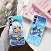 Game GI Mualani Clear Mobile Phone Case for Samsung Galaxy S25 S24 S23 S22 S21Plus FE Ultra Colorful Cover