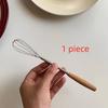 1/3 Pezzi Mini Frusta con Manico in Legno, Sbattiuova in Acciaio Inossidabile per Mescolare Uova, Latte, Succo