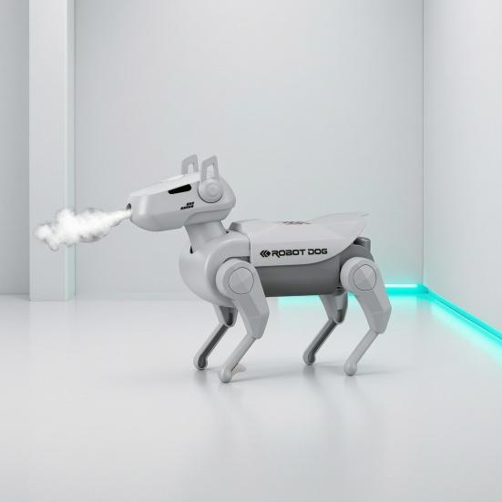 Remote Control Robot Dog Toy Mist Spray Interactive Electric Dog Toy Toddlers Boys Girls Walking Mechanical Puppy Toy