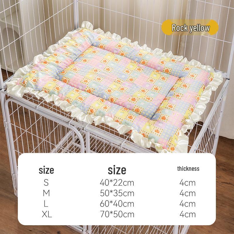 Breathable Removable Dog & Cat Nest: Latex Cushion Sofa Bed, Small Pet Sleeping Pad, Spring/Summer-Ready.