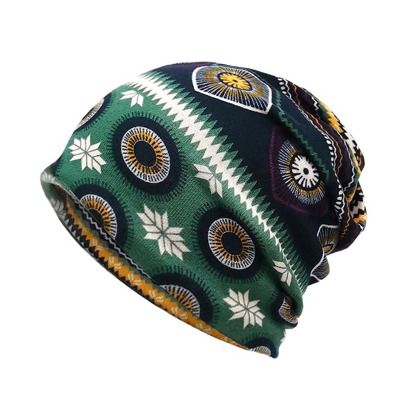 Vintage Style Pullover Cap With Printed Design For Casual Winter Outfits