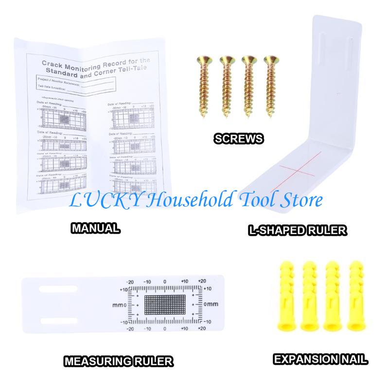 J0MC Crack Gauge Linestorm Corner Tell Tale Crack Monitors For Crack Width Monitoring Wall Building Inspection Tool China Mainland