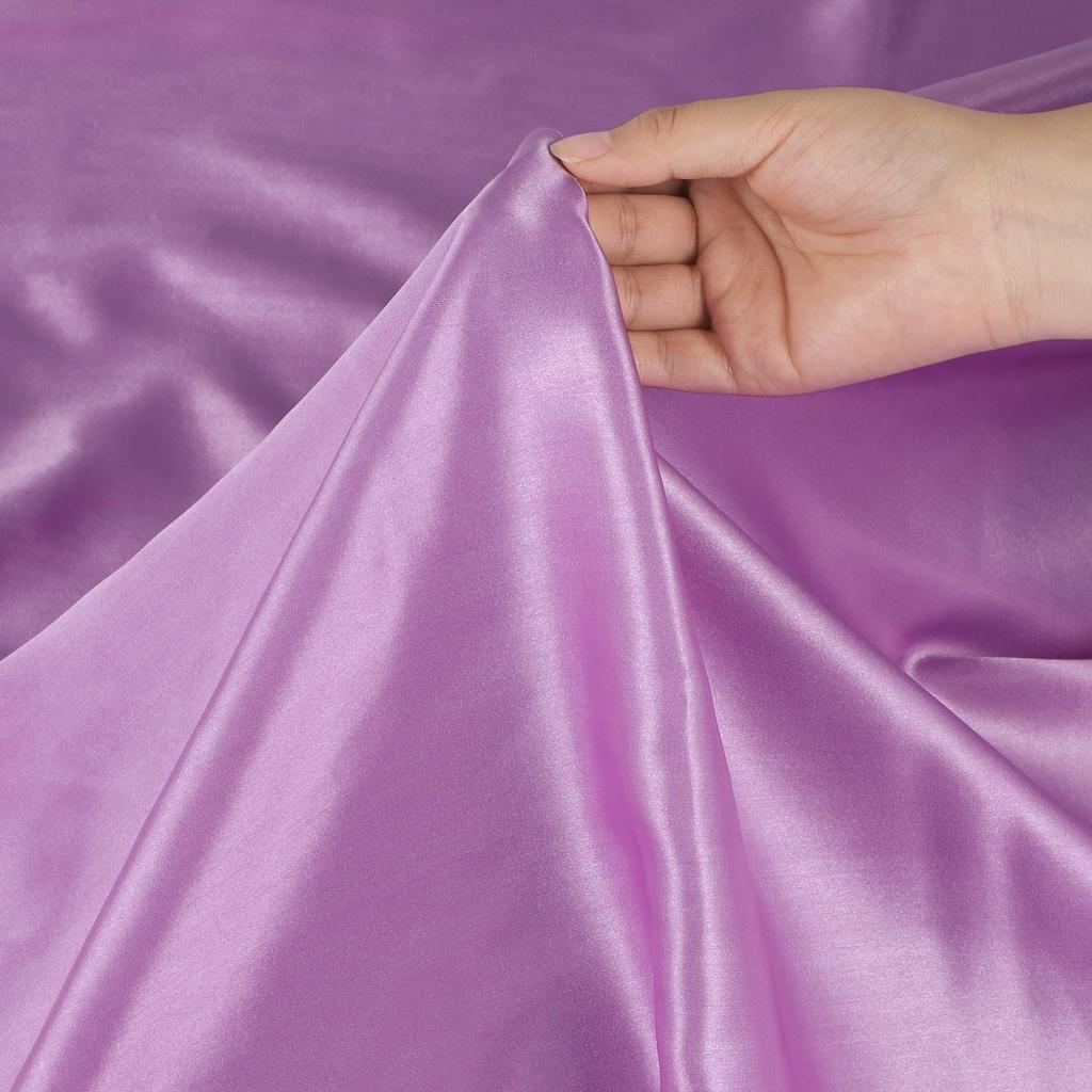DERAYEE Satin Woven 142cm X 200cm Soft To the Available In 20 Perfect for DIY Sewing and Gifts Silk-Like Fabric, Fabric, Shiny, Approx. Cut, Touch,