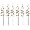 6PCS Real Touch Artificial Plum Branches Plastic Wintersweet Flower  Wedding Ceremony