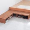 Wooden Entrance Step Natural Width Height 8cm [Belle Maison] Stool, Wood, Brown, 90cm,