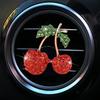Rhinestone Cherry Car Air Conditioner Air Outlet Aromatherapy Decoration Cute and Exquisite Fruit Shape Car Fragrance Clip