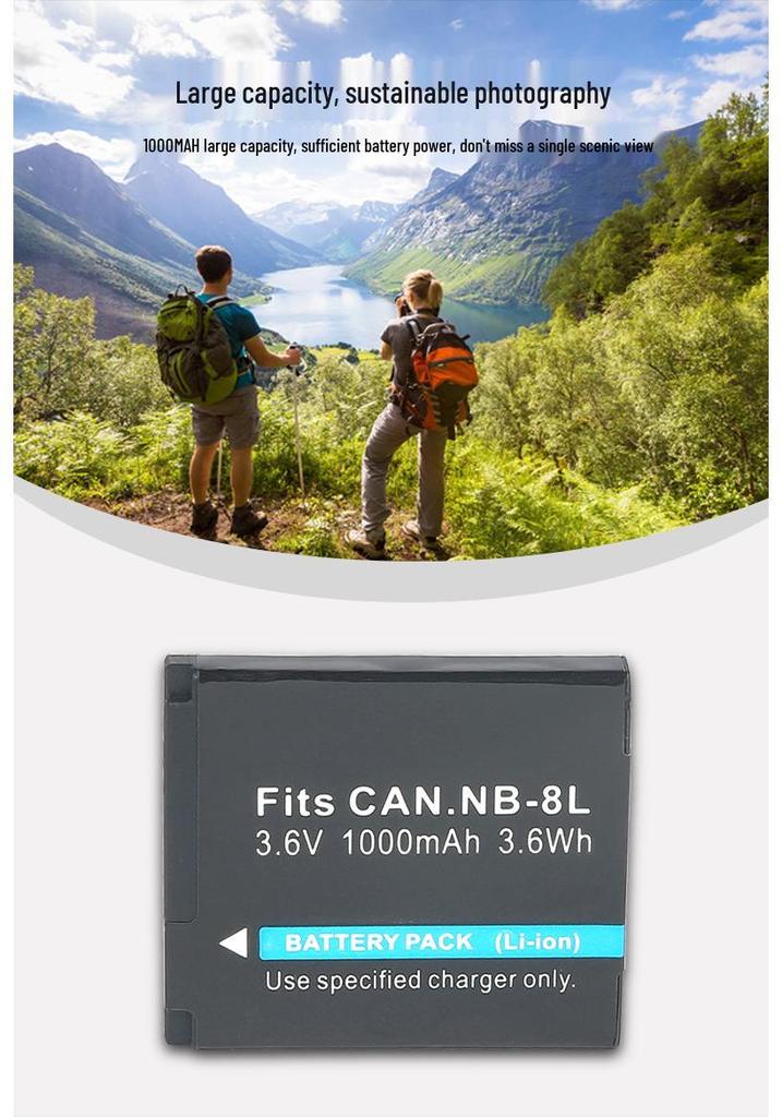 NB8L Battery for Canon A3000, A3100IS, A3200, A3300, A2200 Cameras