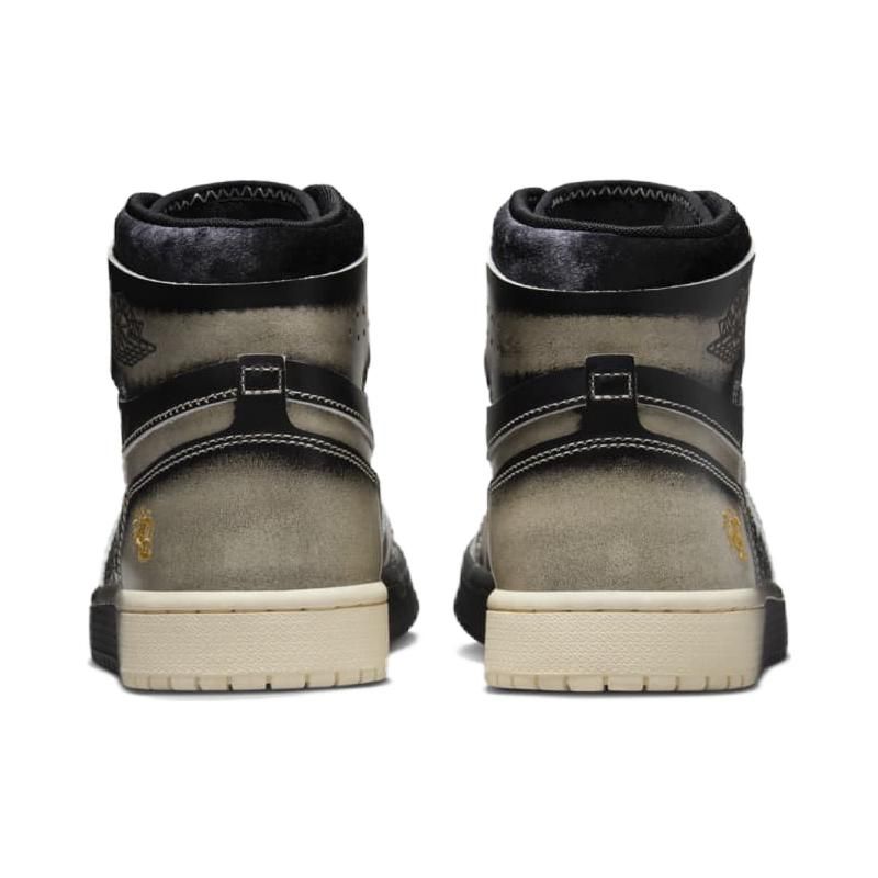 Pánské tenisky Air Jordan 1 High Zoom Comfort 2 Día De Muertos Krémová Černá Bledě-slonová kost FQ8155-010