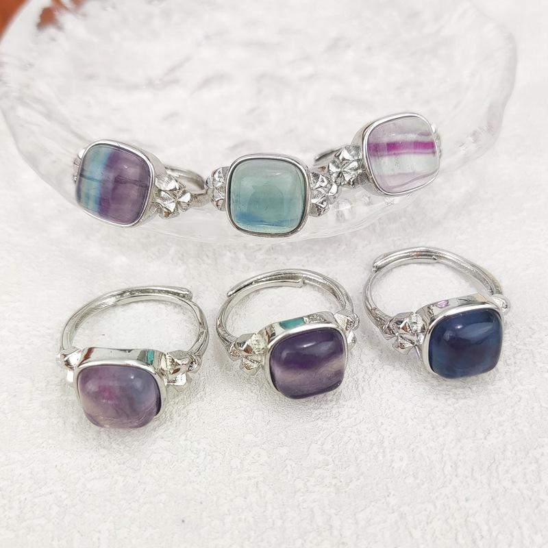 Adjustable Natural Crystal Tiger Eye Ring in Coffee Color