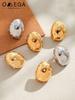 Stainless Steel Hemispheric Earrings Ear Studs For Women 18k Gold Plated Inlaid With Multi Shiny Rhinestone Women's Stud Earring