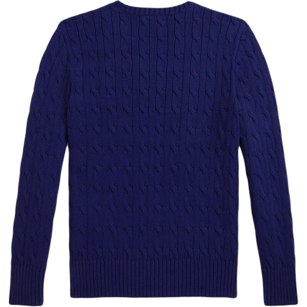 Suéter Polo Ralph Lauren Cuello Redondo Punto Cable Algodón Bordado Oso Manga Larga Suéter para Niños 323981626-001