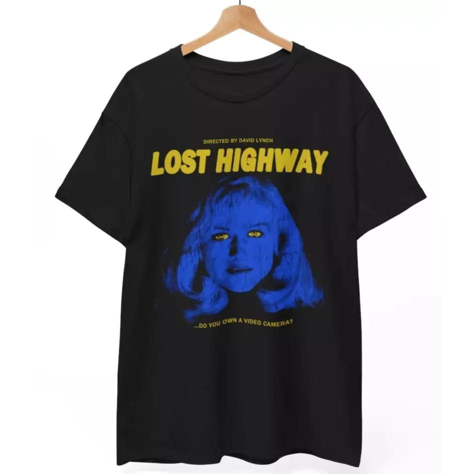 

Unisexs Tshirt 2026 Lost Road Movie TShirt David Lynch Classic Movie TShirt Unisexs Womens TShirt Summer New Vintage Streetwear L