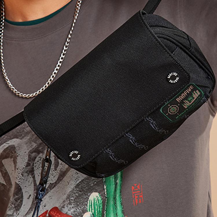 New LiNing Badfive Polyester Shoulder Bag Crossbody Bag Regular Unisex Black ABDS365-1