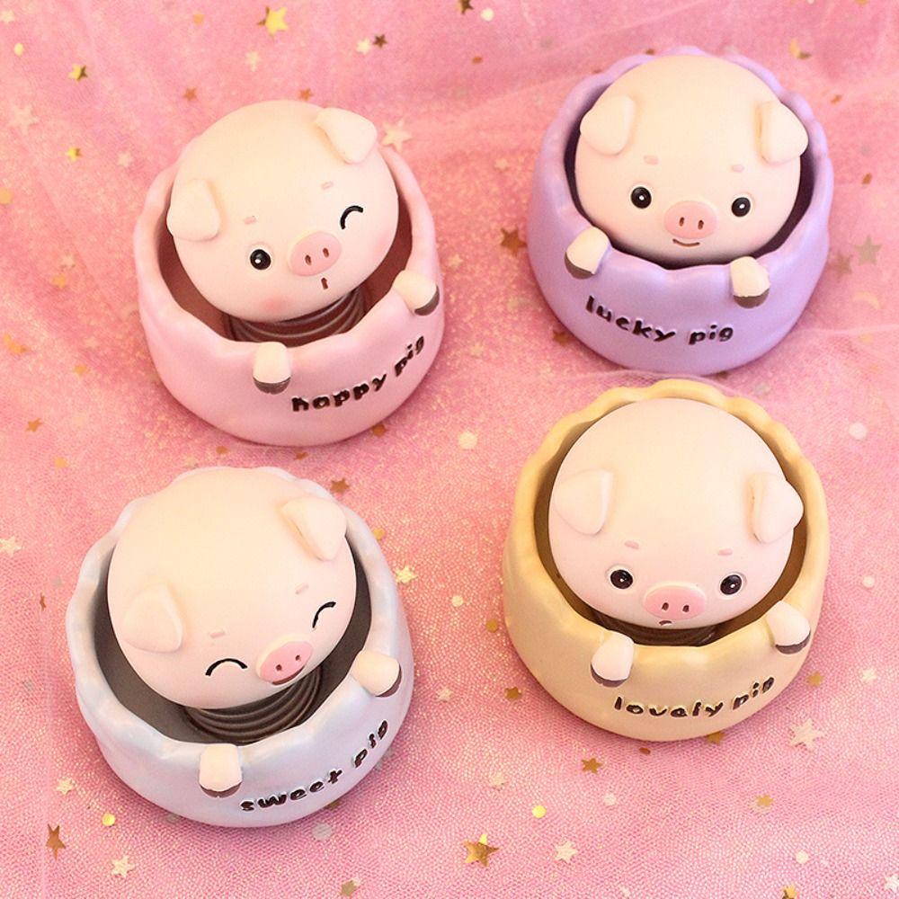 Capul scuturând de porc, capul scuturând, ornament auto, porc, capul scuturând de porc, figura din rășină, decorare interioară