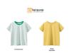 2026 Summer Boys' Korean Style Striped Lycra Cotton Round Neck T-shirt