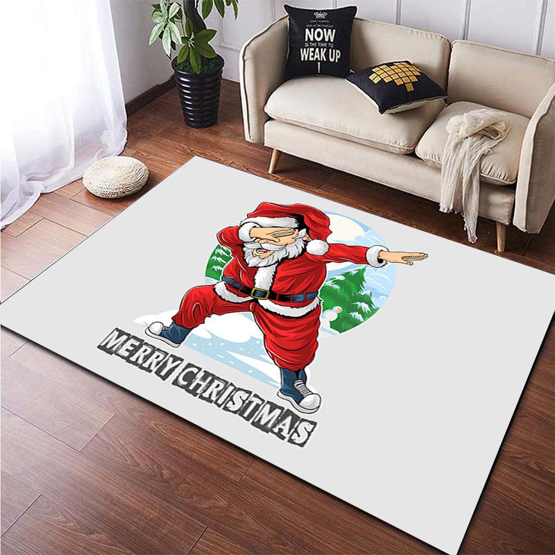 Covor mare cu imprimare HD de Crăciun, covor pentru sufragerie, dormitor, canapea, covorașe anti-alunecare, dropshipping Alfombras