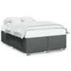 Bed Frame without Mattress Dark Grey 140 x 190 cm Fabric
