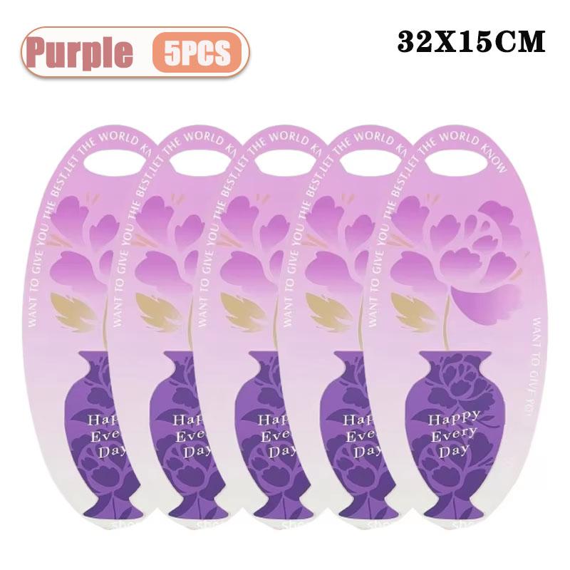 

Foldable Valentine Flower Bouquet Box Simple Elegant Design Handheld Easy Carry for Wedding Home Party Romantic Gift