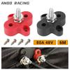 1/4'' M6 M8 M10 Klemmenblockbolzen M6 80A DC 48V Sammelschiene Positiv Negativ Stromverteilungsbolzen für LKW Wohnmobil Schiff Boot