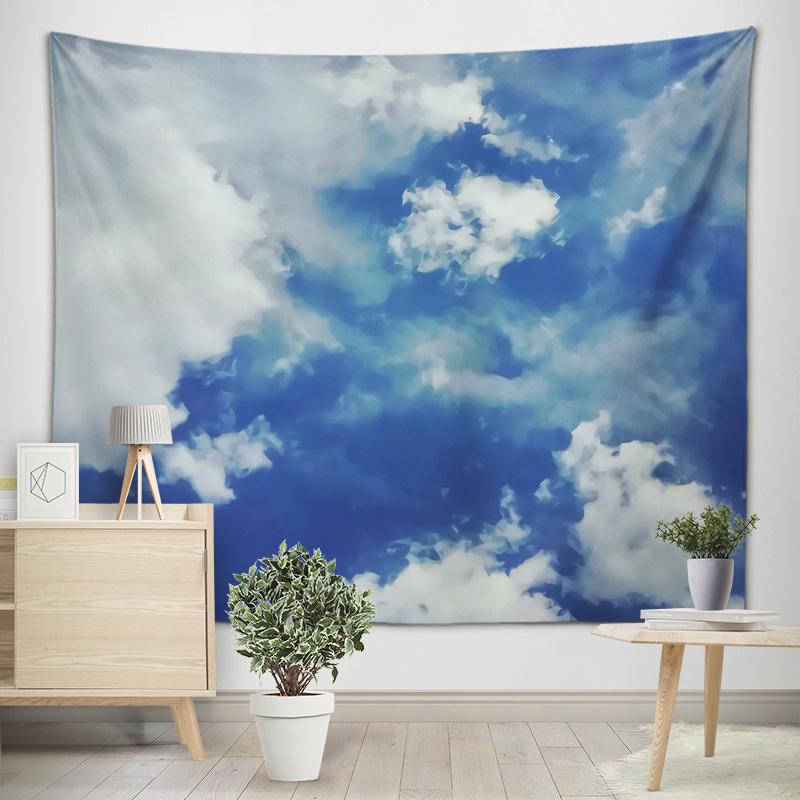 Melodious Clouds Art Tapestry Wall Hanging Artist Living Bedspread Beach Towel Hippie Bedroom Dorm Room Decoration