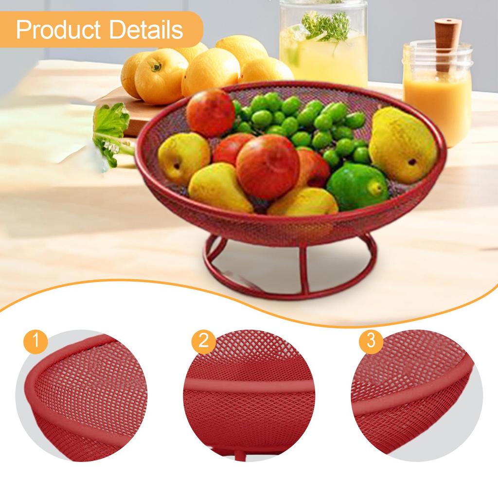 Pedestal Fruit Bowl Basket Footed Plate Dish Container Vegetable Holder for