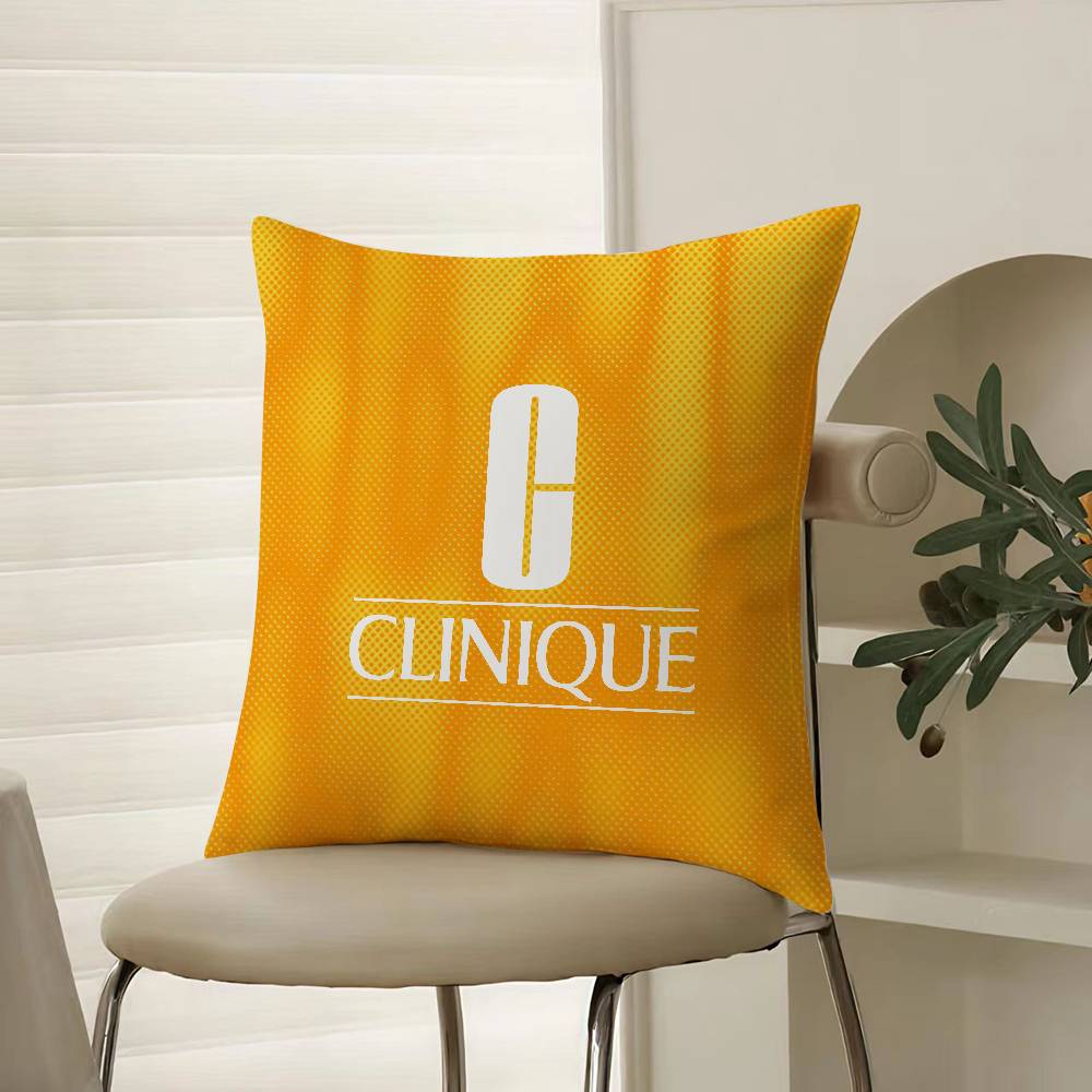 World-Renowned Brands Clinique-E Pillow Case Comfort Sofa Bed Silky Elegant Invisible Zipper Decorative Cushion Cover