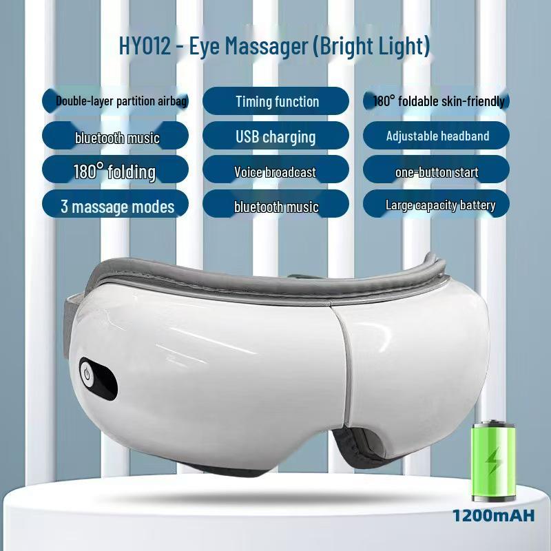 2025 Bluetooth Rechargeable Smart Eye Massager with Hot Compress for Fatigue Relief