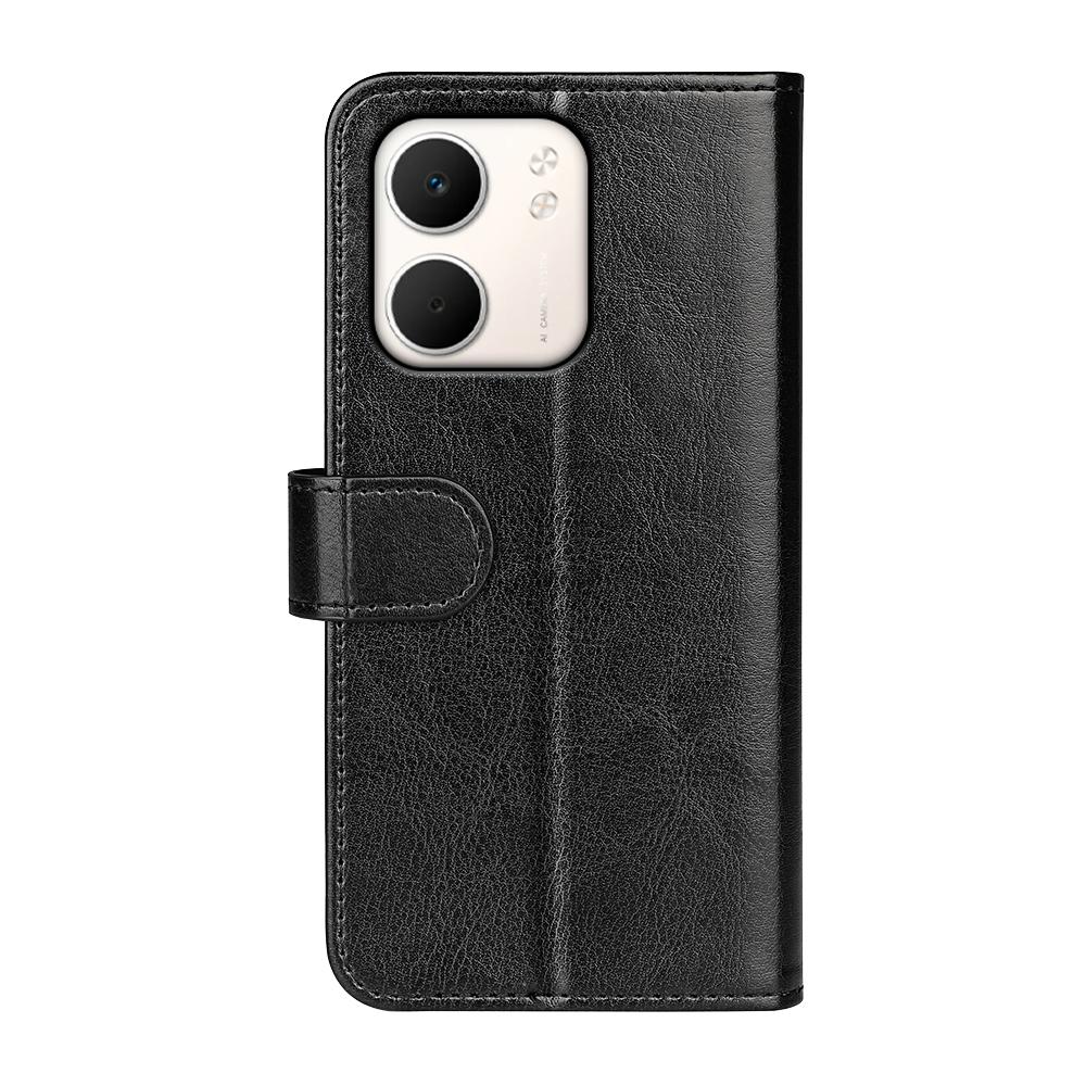 For Oppo A5x 5G/Oppo A5x 4G Case Crazy Horse Texture Stand Leather Phone Cover