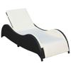Day and Night - Day and Night Lounger with Black Synthetic Rattan Cushion