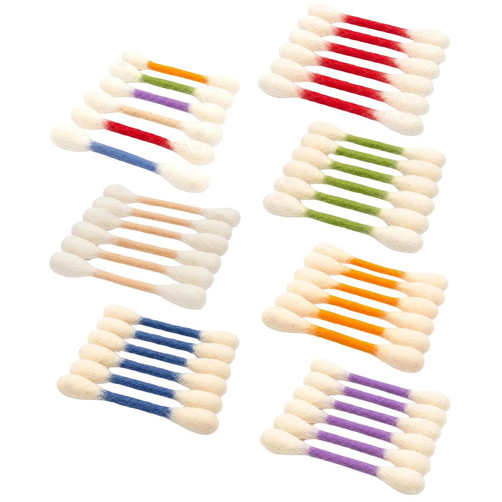 6 Pack Cat Qtip Toy with Catnip Cotton Swab Cat Toy Kitten Chew Dental Teething Ropes for Boredom Exercise & Digestive Aid