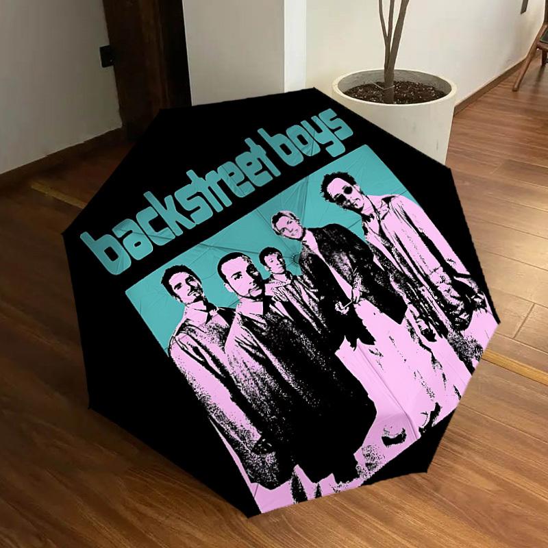 1pc Backstreet Boys Automatic Folding Umbrella, Portable Collapsible Design, Casual Outdoor Accessory L1127077