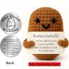 Pocket Hug and Positive Potato Crochet Kit, Creative Knitting Wool Potato and Small Hug Lucky Charm, Courage Gift,Excluding coin