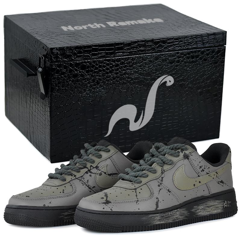 

Nike Air Force 1 Abrasion Resistant Low top Skateboard Shoes Unisex Gray DD8959-001(Team679-S-BOX) 36