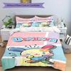 3pcs UsaHana, Kawaii Breathable Polyester Bedding Set Soft Duvet Cover and 2 Pillowcases,Suitable for All Seasons, 082659b