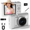 Digital Camera with Readable Content On Mobile 4K 16x Digital Scheduled 32GB MicroSD Card Compact Graduation Christmas Phone, 50MP, 2.8-inch Screen,