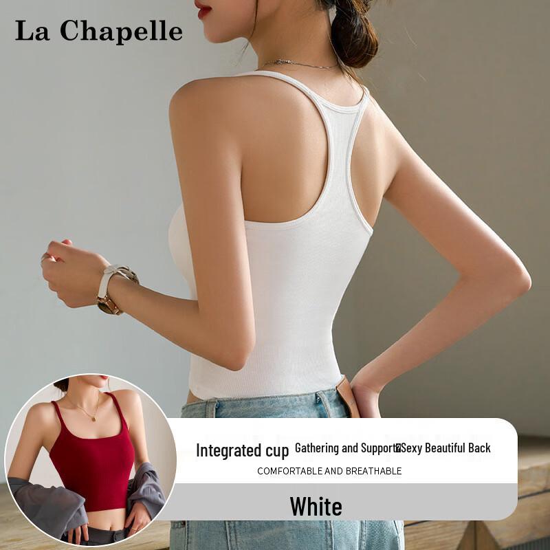 La Chapelle Women s Padded Racerback Tank Top M
