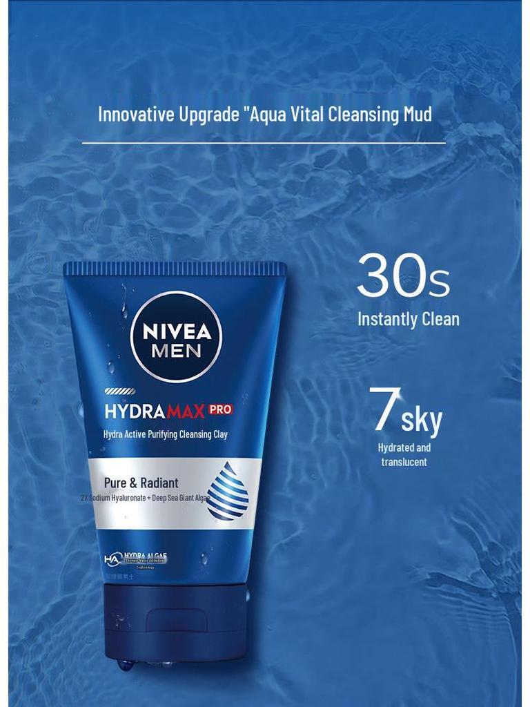 Nivea Men Aqua Fresh Set: 50g Hydrating Lotion & 100g Cleansing Mud